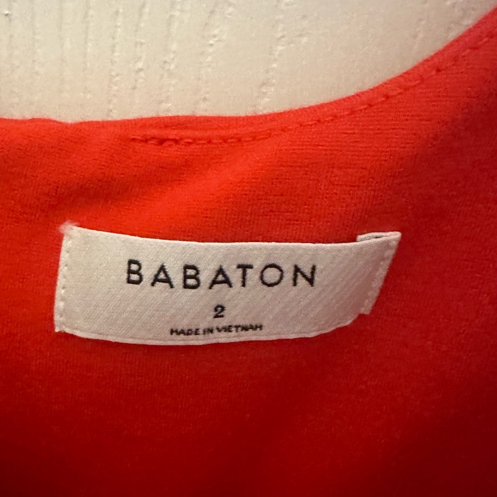 Babaton size 2 hot Orange pencil/midi dress - Picture 5 of 7